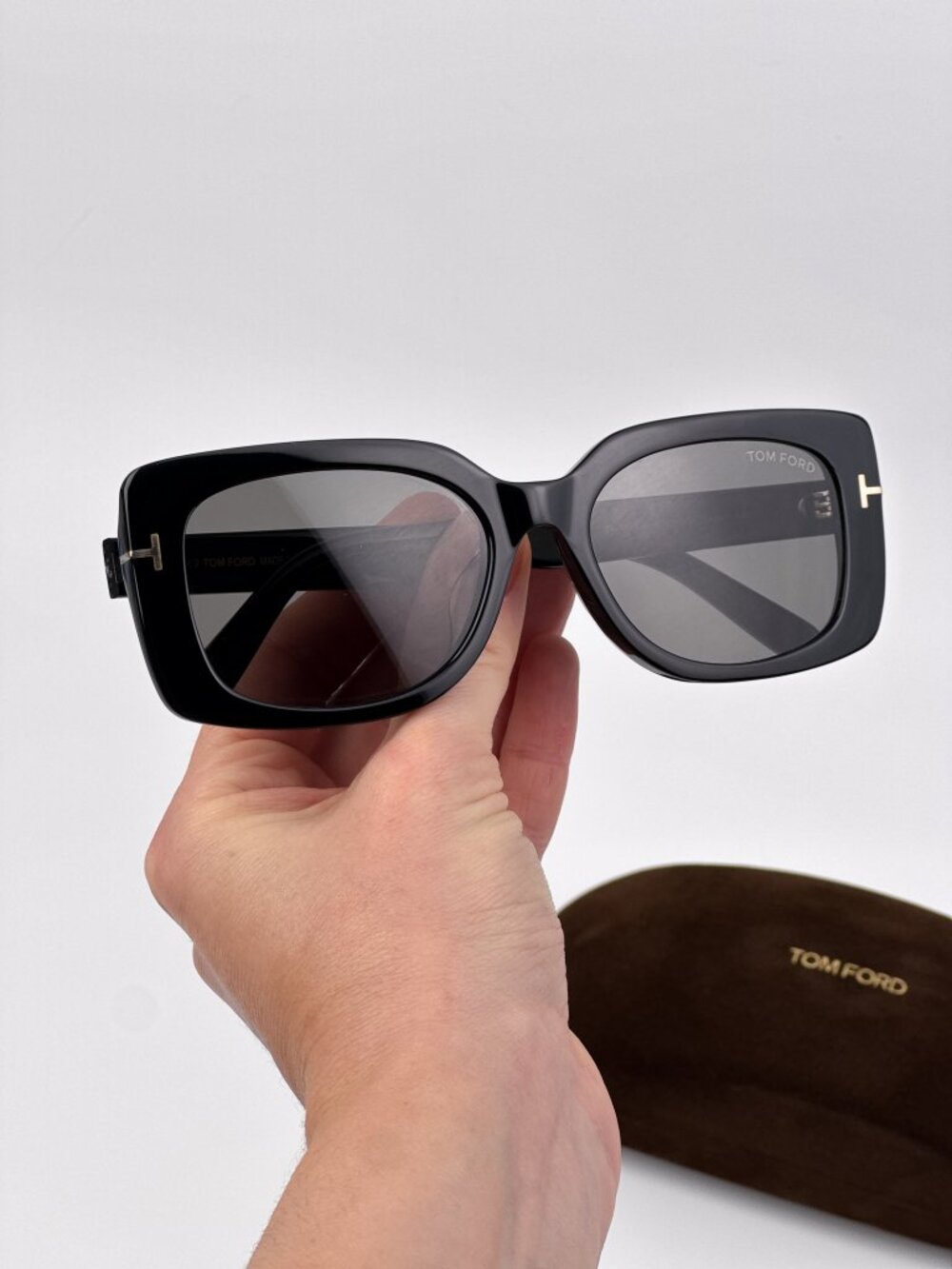 TOM FORD FT1170-K/S 01A SHINY BLACK RECTANGLE SUNGLASSES
